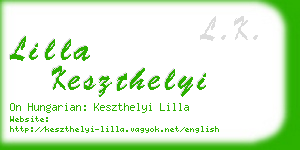lilla keszthelyi business card